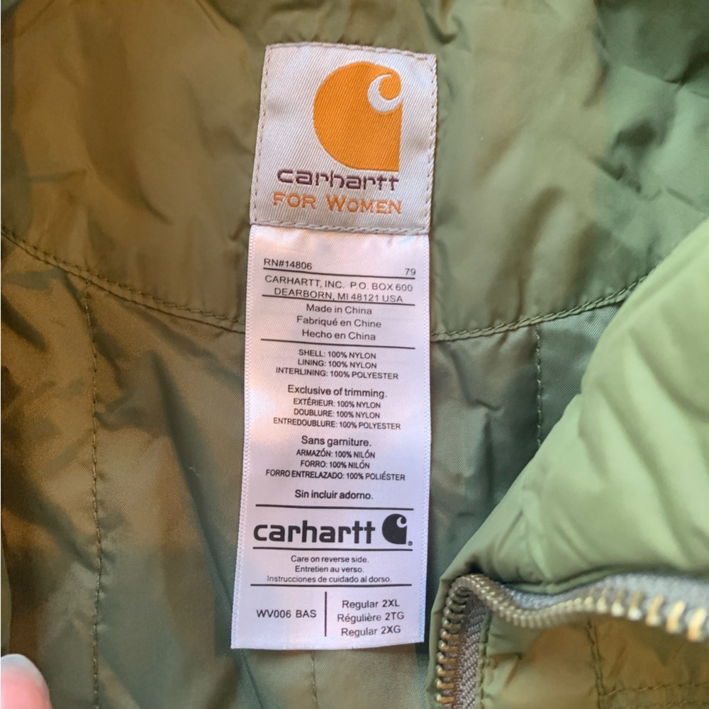 Carhartt Sage Green Women's Vest - Picture 2 of 7